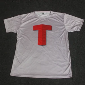 Home White custom T-shirt with red Tasders design